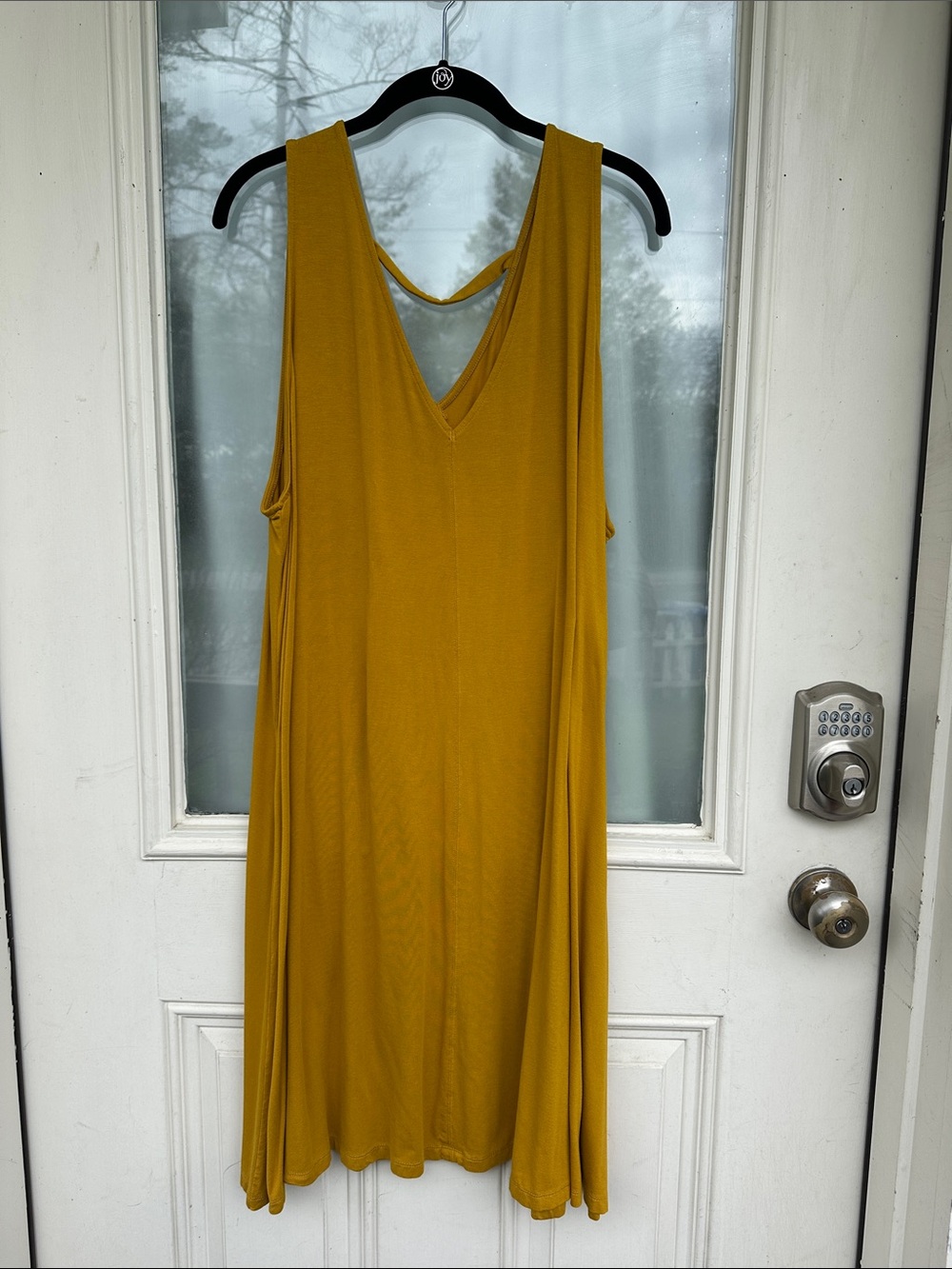 NWOT Ava & Viv Mustard V-Neck Tank Dress 2X